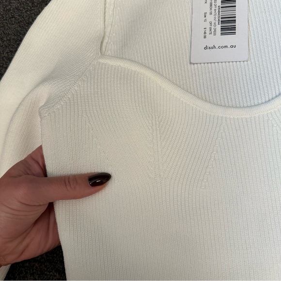 DISSH Paces Off White Knit Midi Dress - Picture 3 of 14